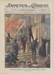 El incendio del pesebre en la casa de los padres salesianos en Roma, el 2 de enero